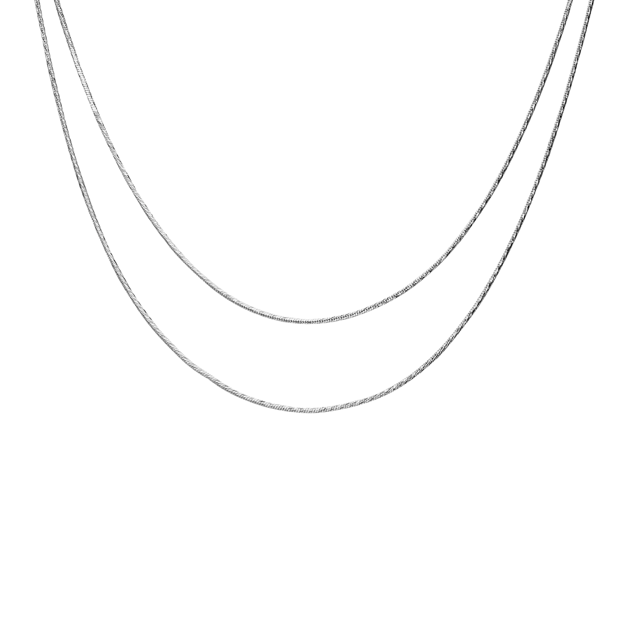 Halskette aus 925er Silber, doppelreihig