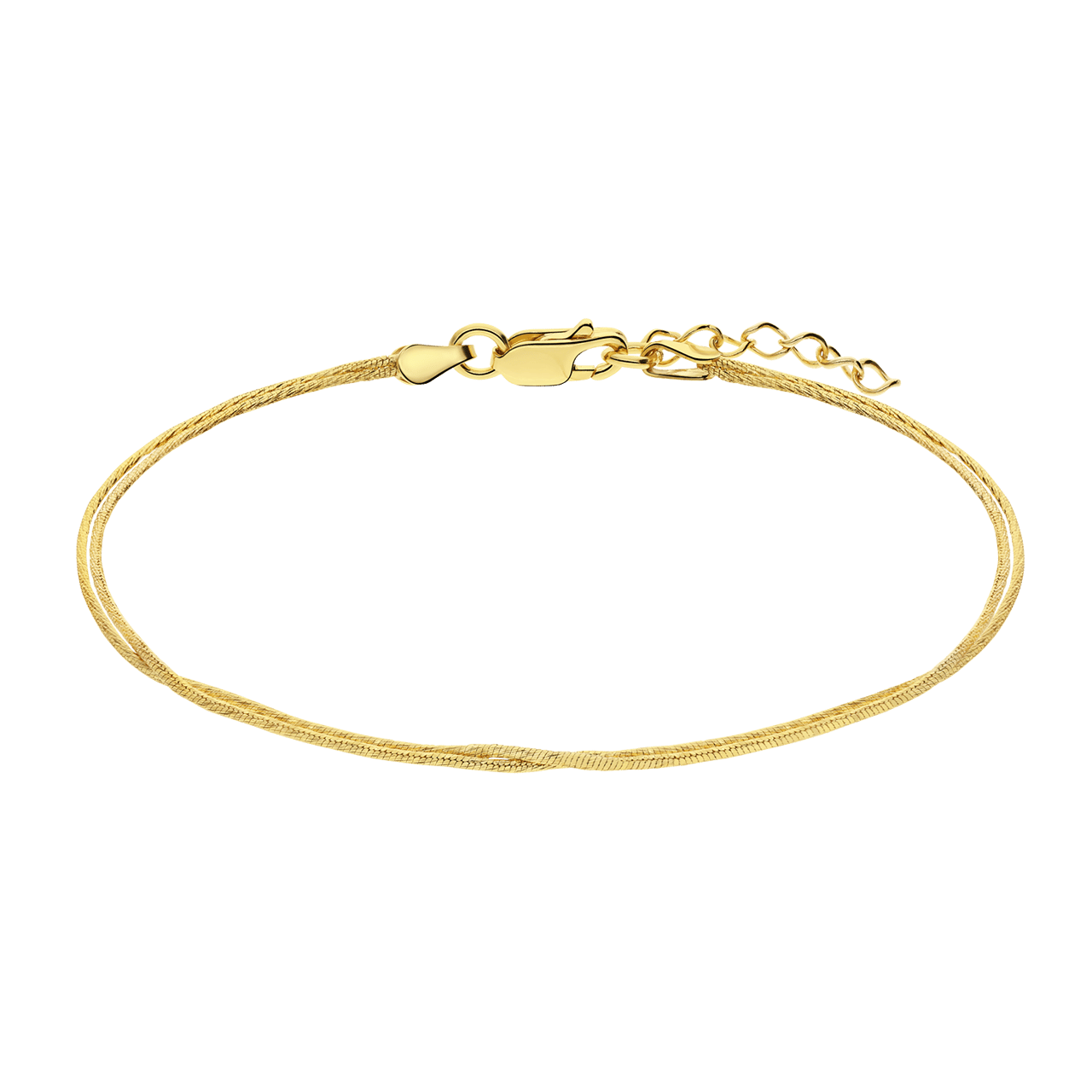 Armband aus 925er Silber, vergoldet, doppelreihig