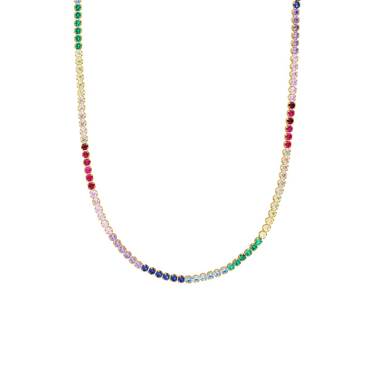Zilveren goldplated tennisketting met zirkonia voor dames