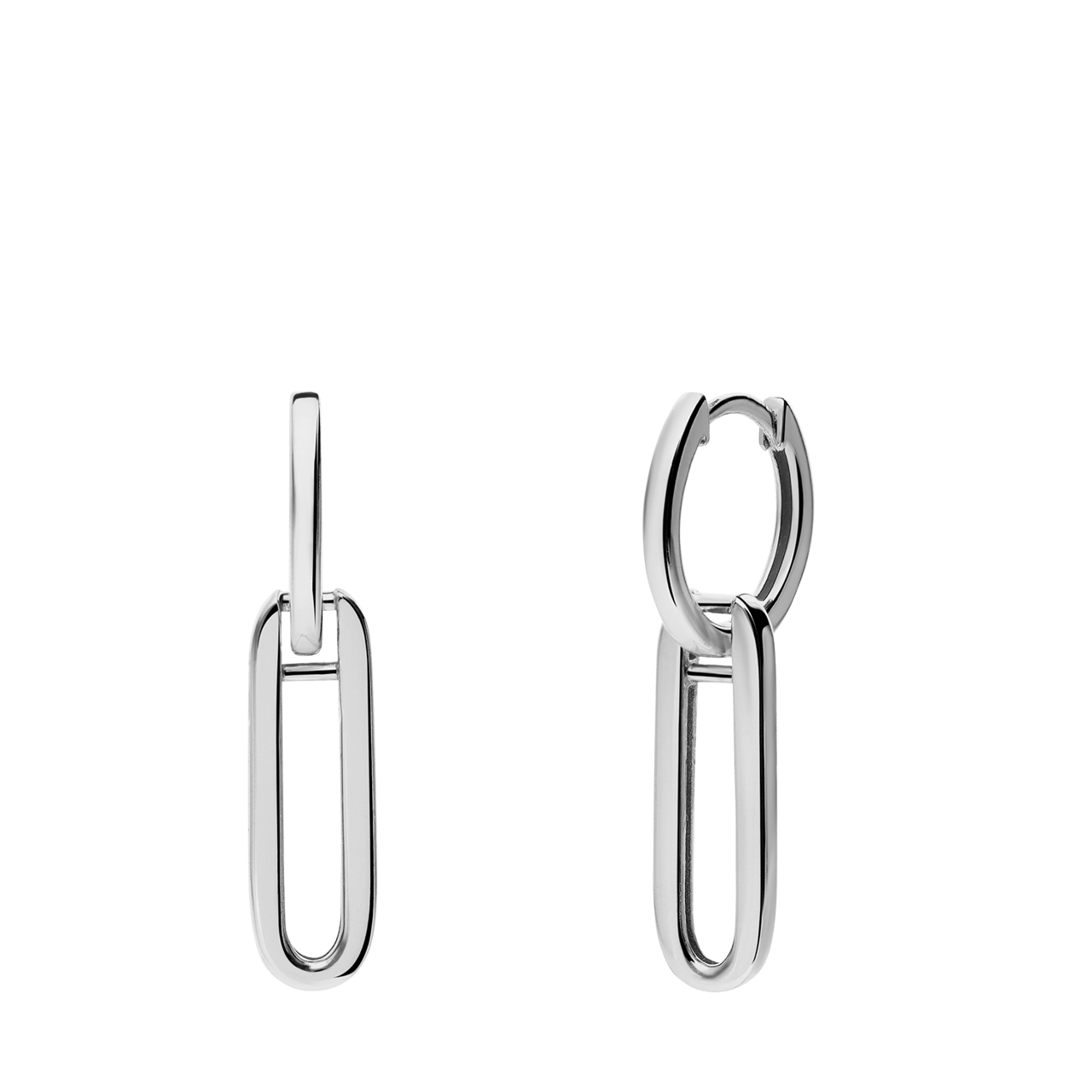 Ohrringe aus 925er Silber, mit Anhänger, oval