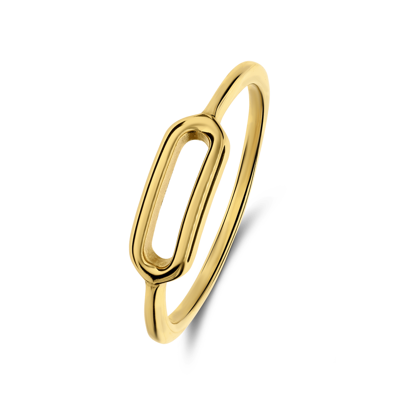 Ring, 925 Silber, vergoldet, oval