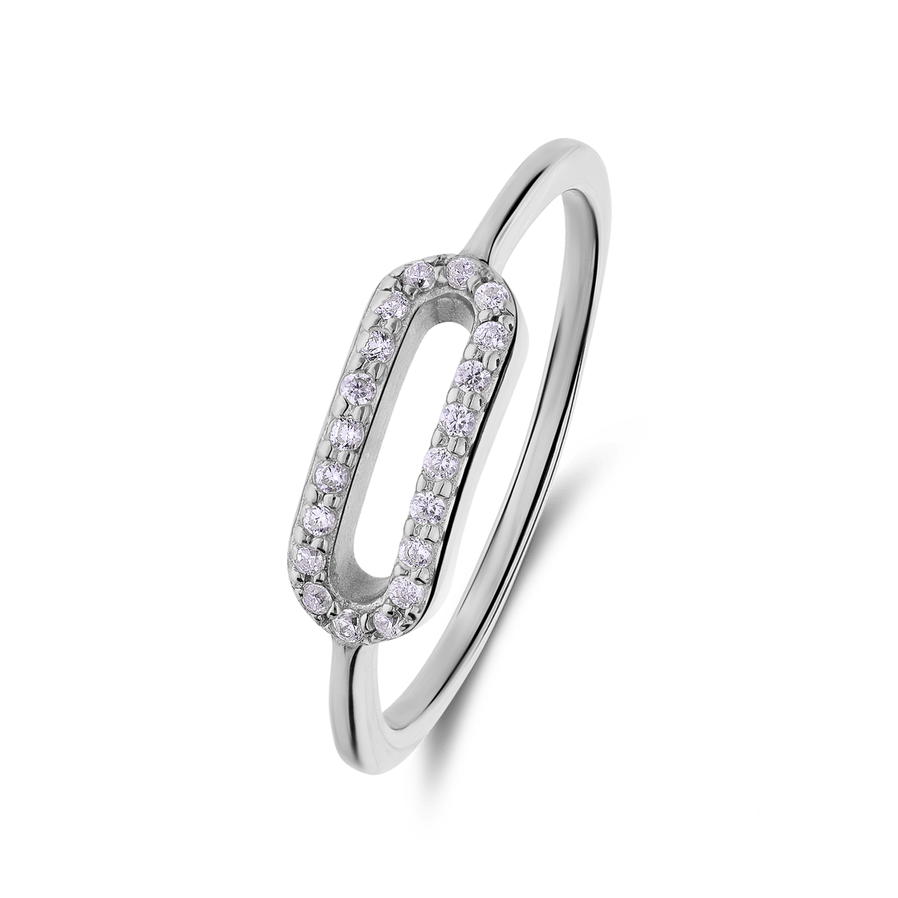 Ring, 925 Silber, oval, Zirkonia