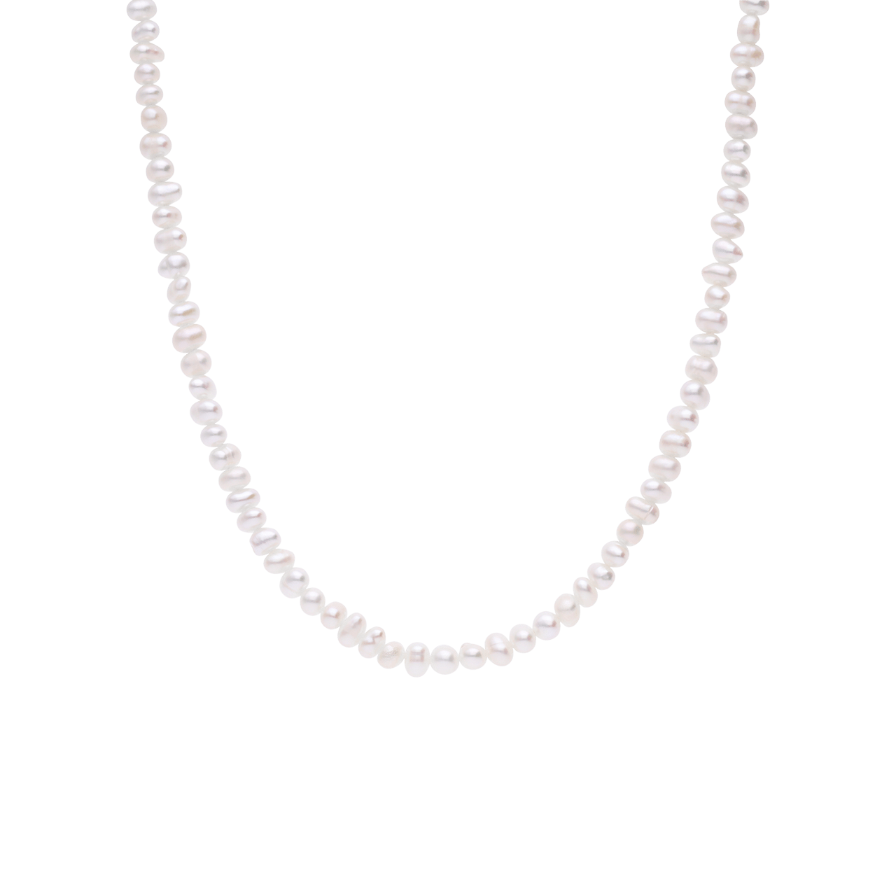 Silberne Perlenkette mit Perle für Damen