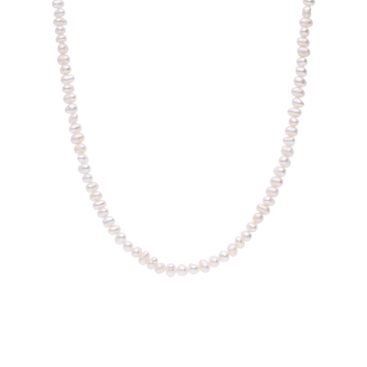 Silberne Perlenkette mit Perle für Damen