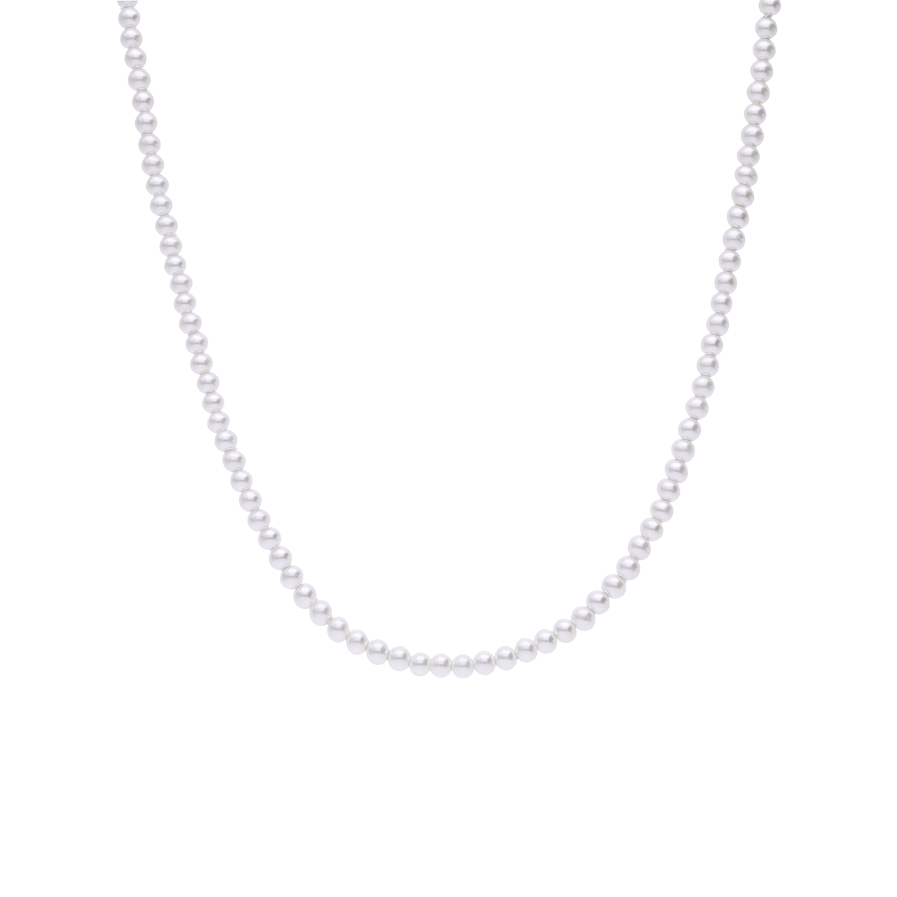 Silberne Perlenkette mit Perle für Damen