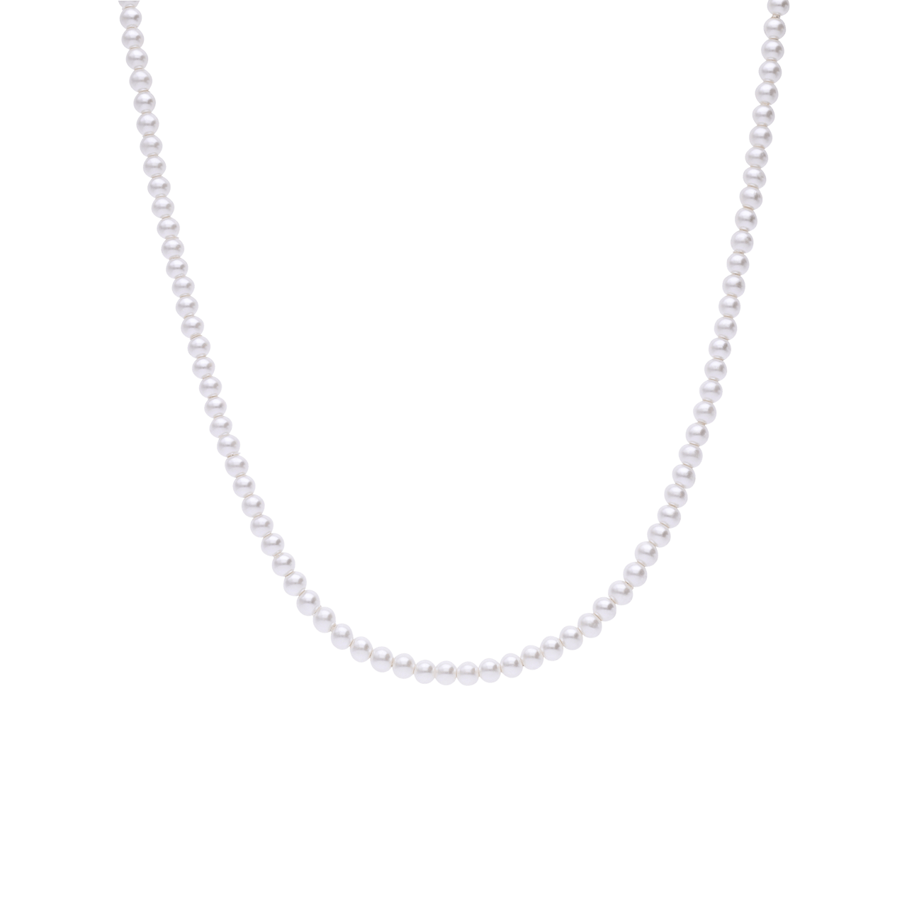 Silberne Perlenkette mit Perle für Damen