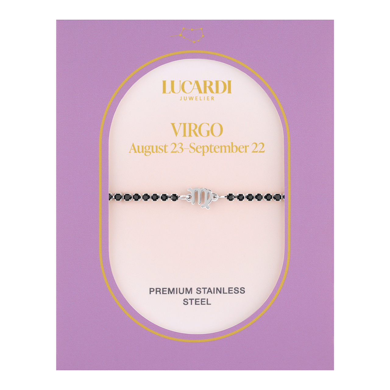 Stainless steel tennis armband Maagd/Virgio