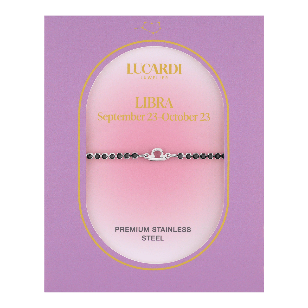Stalen tennis armband Weegschaal/Libra