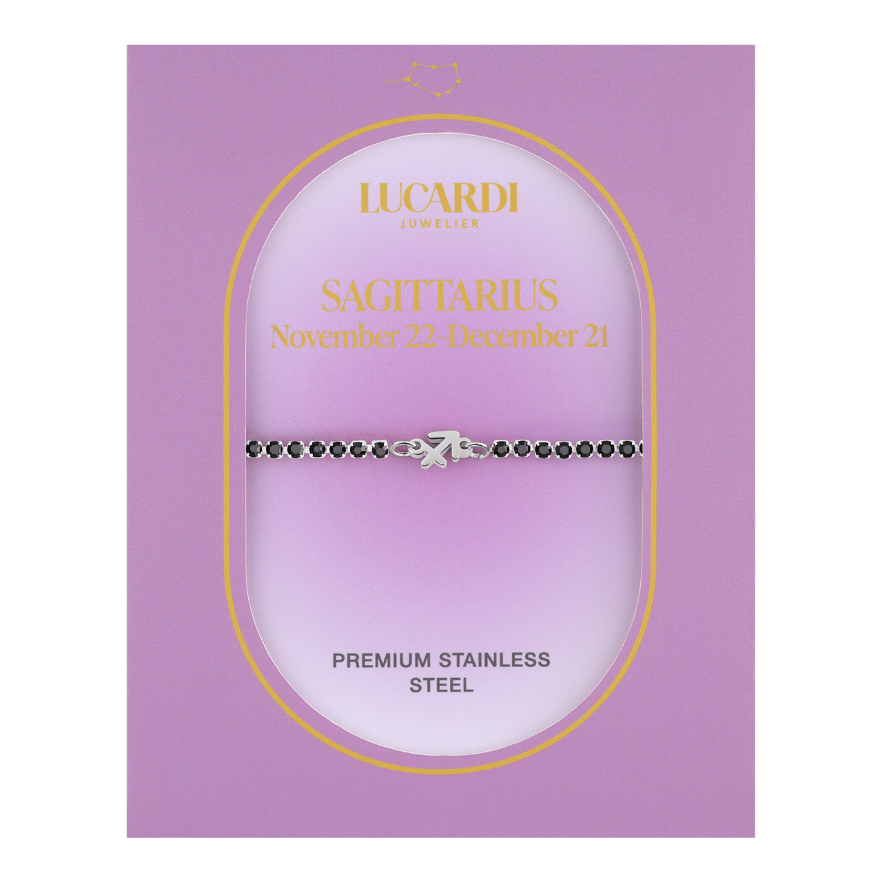 Stalen tennis armband Boogschutter/Sagittari