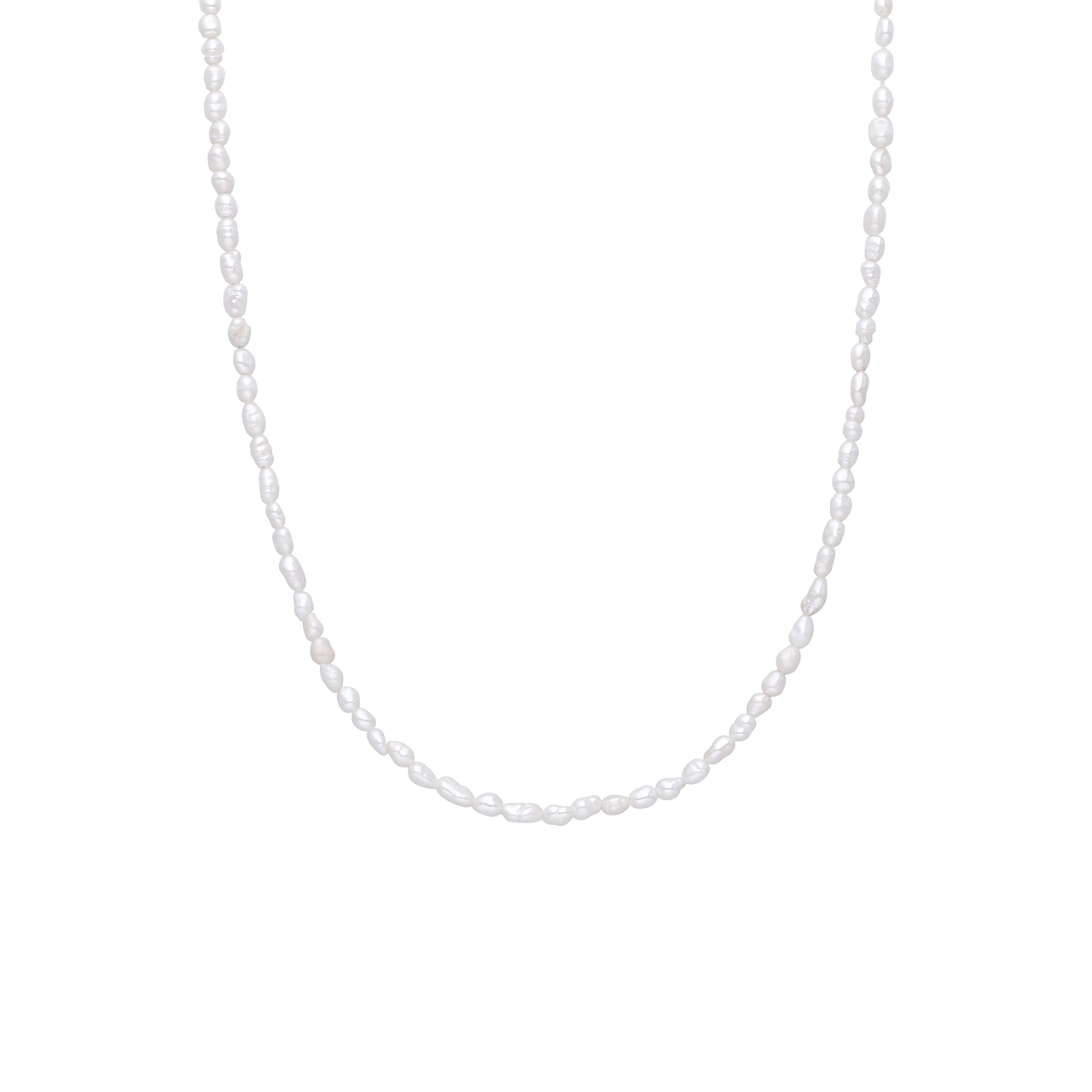 Silberne Perlenkette mit Perle für Damen