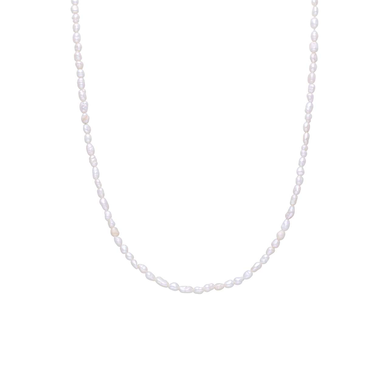 Halskette, 925 Silber, vergoldet, Süßwasserperle