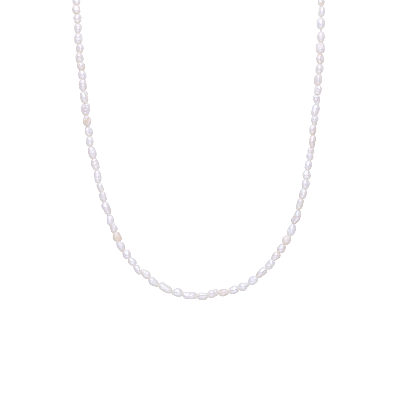 Silberne Perlenkette mit Perle für Damen