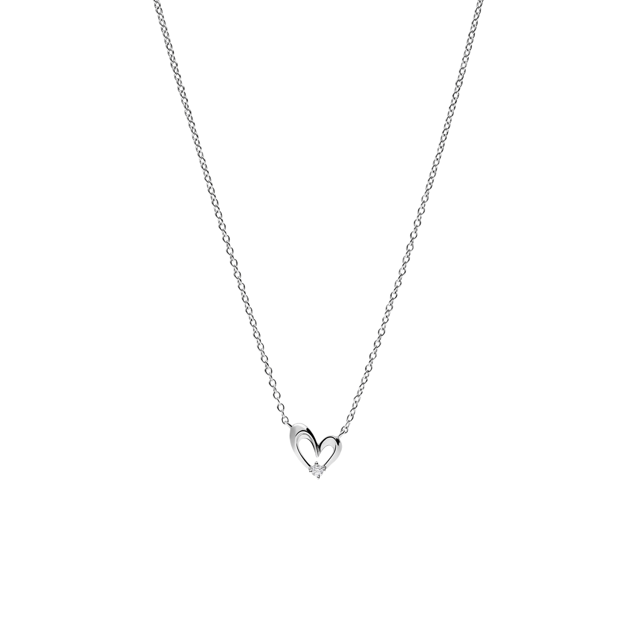 Halskette aus 925 Silber mit Herz-Anhänger
