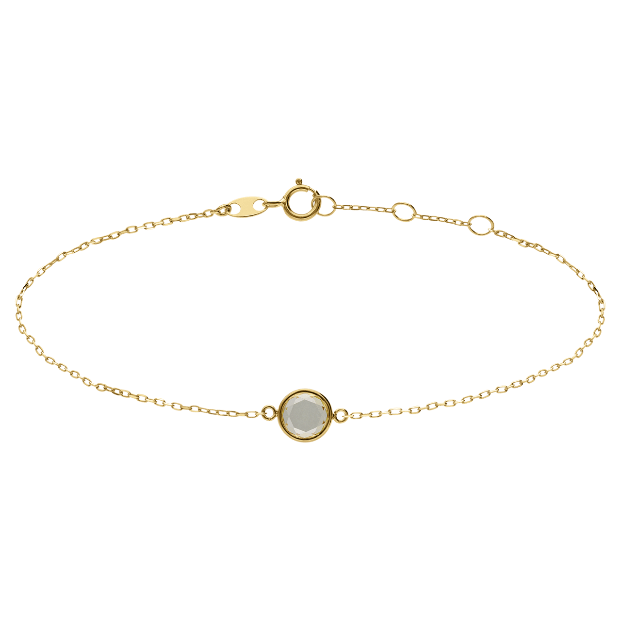 Armband aus 585 Gelbgold mit Geburtsstein-Anhänger, November