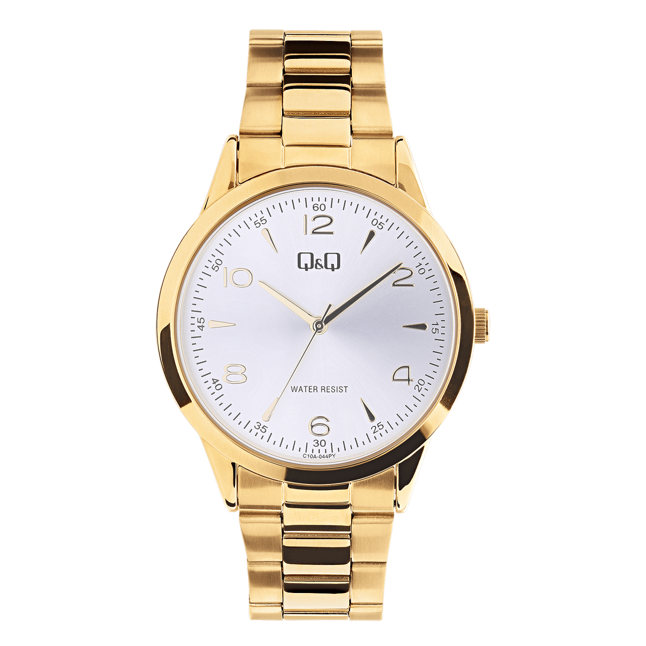 Q&Q goudkleurig stalen herenhorloge C10A-044PY