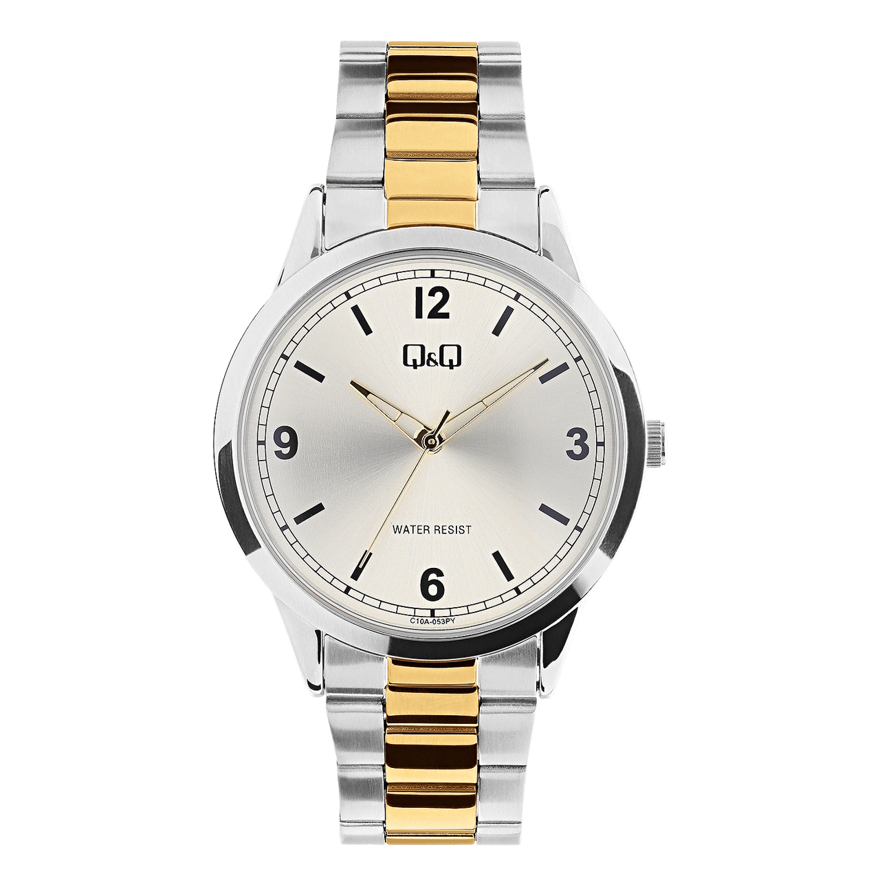 Q&Q Bicolor stainless steel herenhorloge C10A-053PY