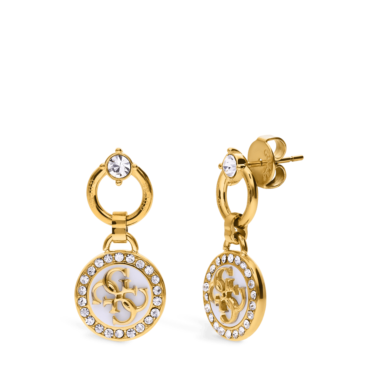 Guess stalen goldplated oorbellen DREAMING GUESS