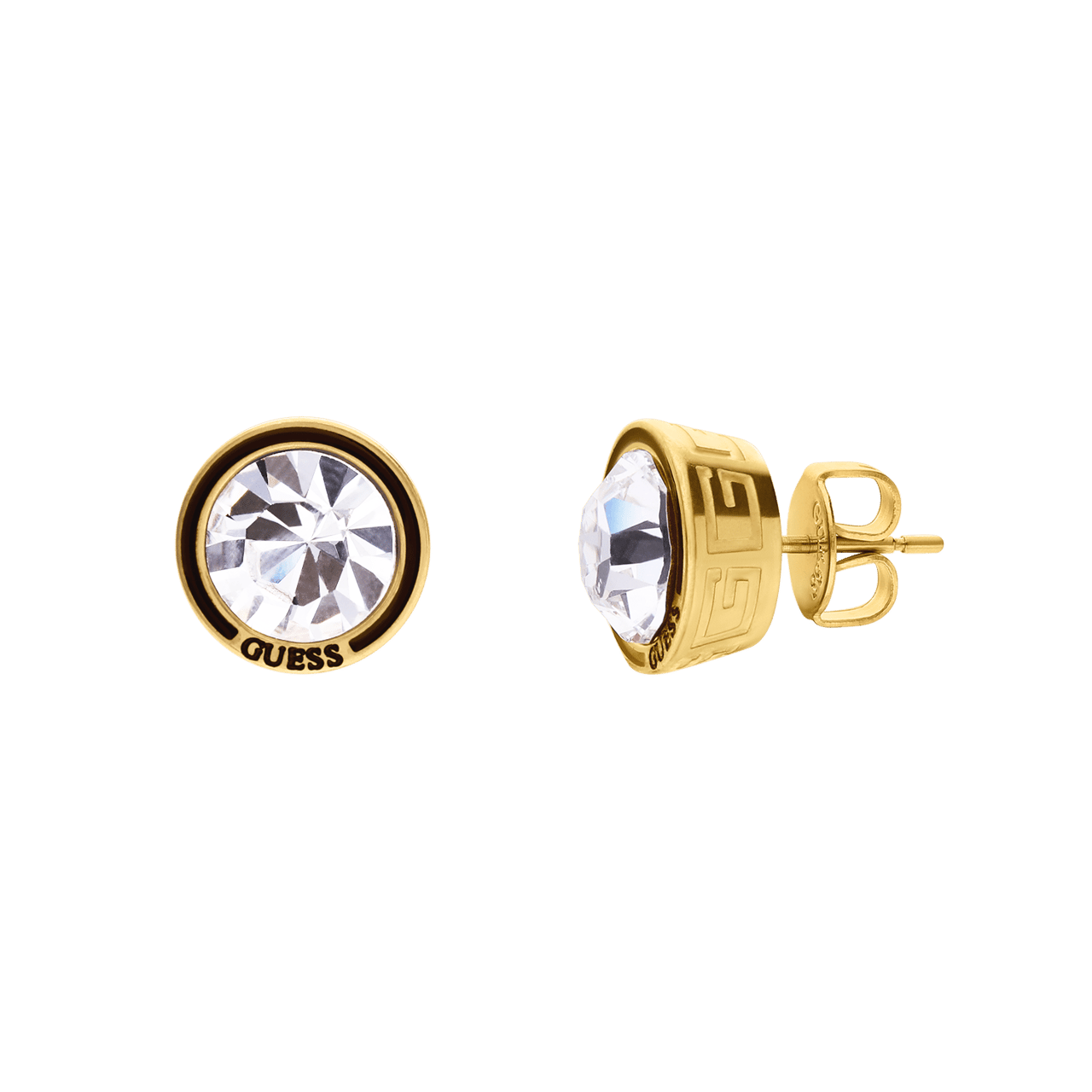 Guess stainless steel goldplated oorknoppen daktari voor dames