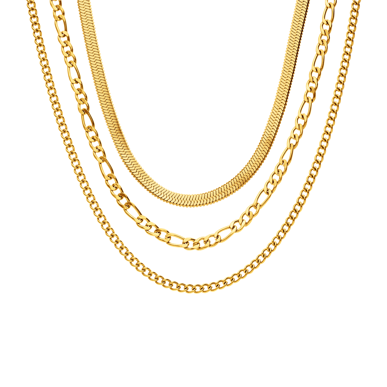 Stalen goldplated ketting voor dames
