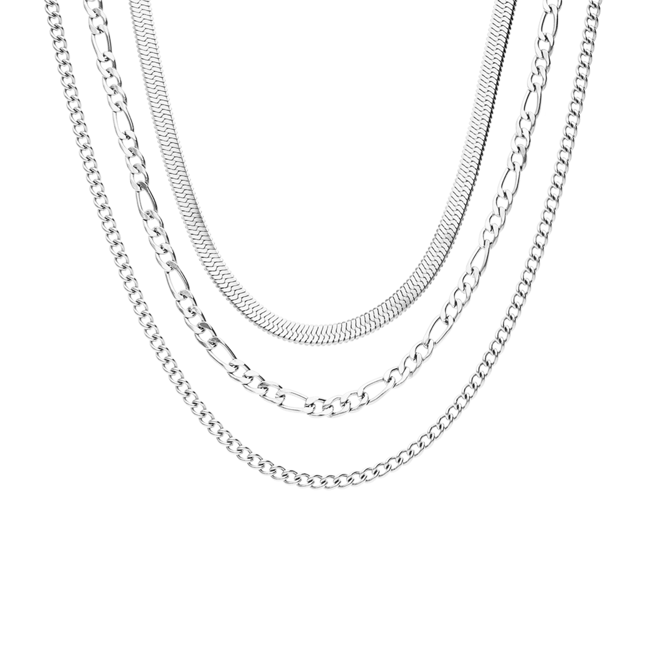 Camille stainless steel ketting multi voor dames