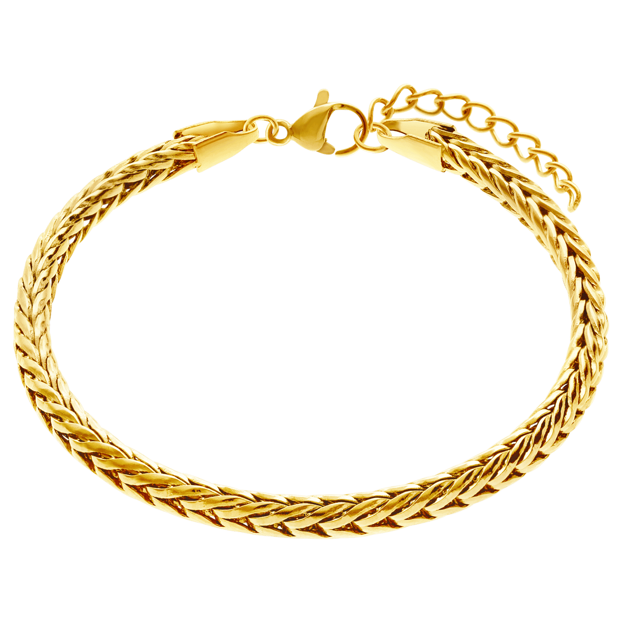 Stalen goldplated fantasiearmband voor dames
