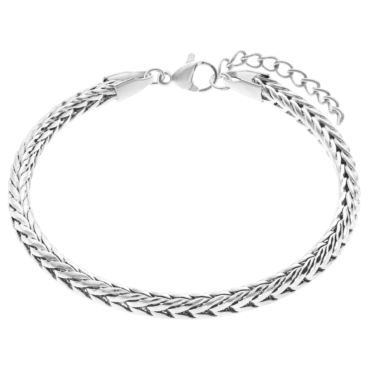 Armband aus Edelstahl mit Fuchsschwanzglied