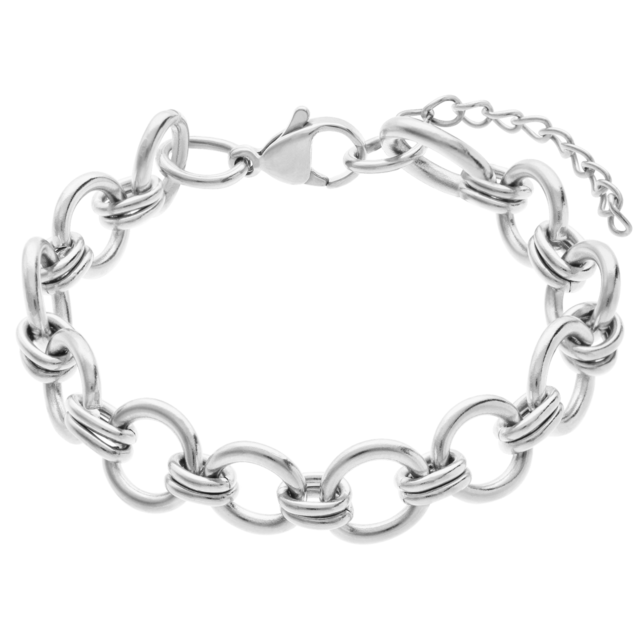 Armband aus Edelstahl, poliert, breit