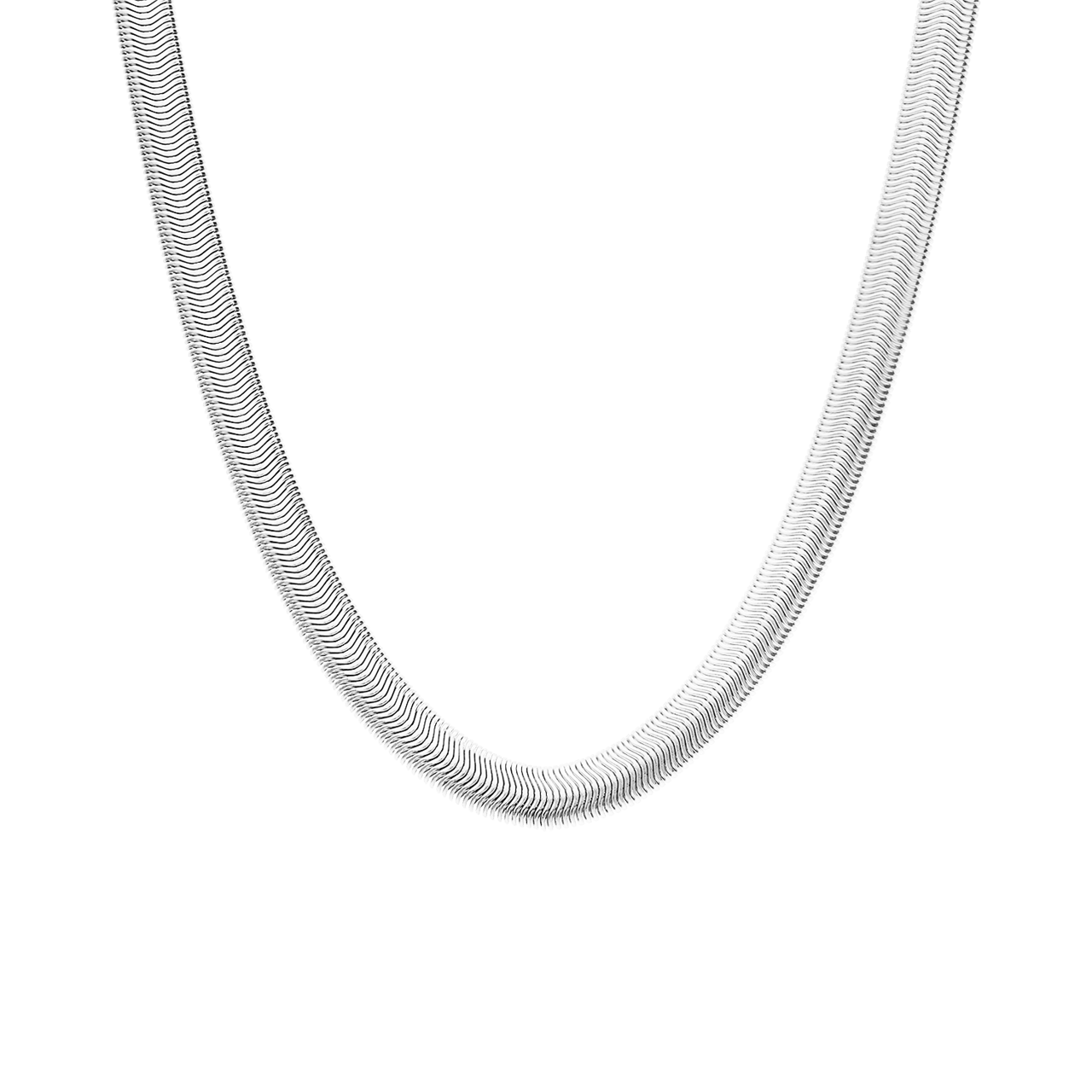 Camille stainless steel ketting met platte schakel voor dames