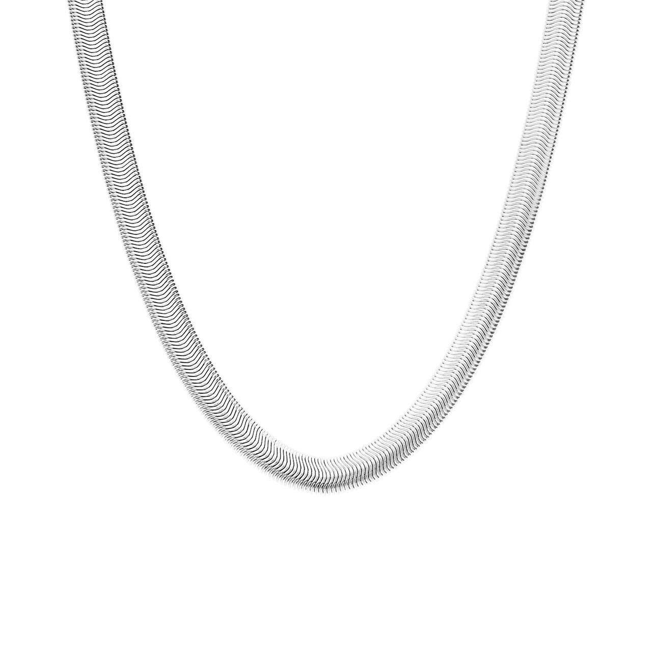 Halskette aus Edelstahl mit flachem Glied