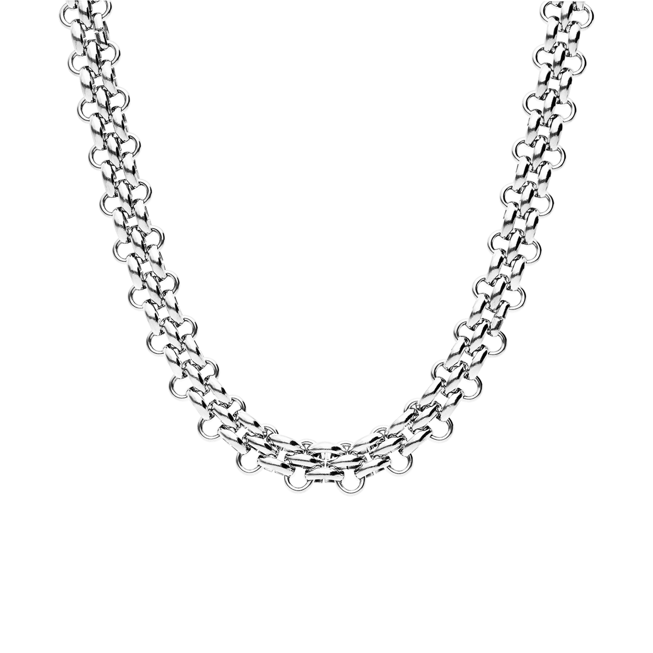 Camille stalen ketting chunky multi voor dames