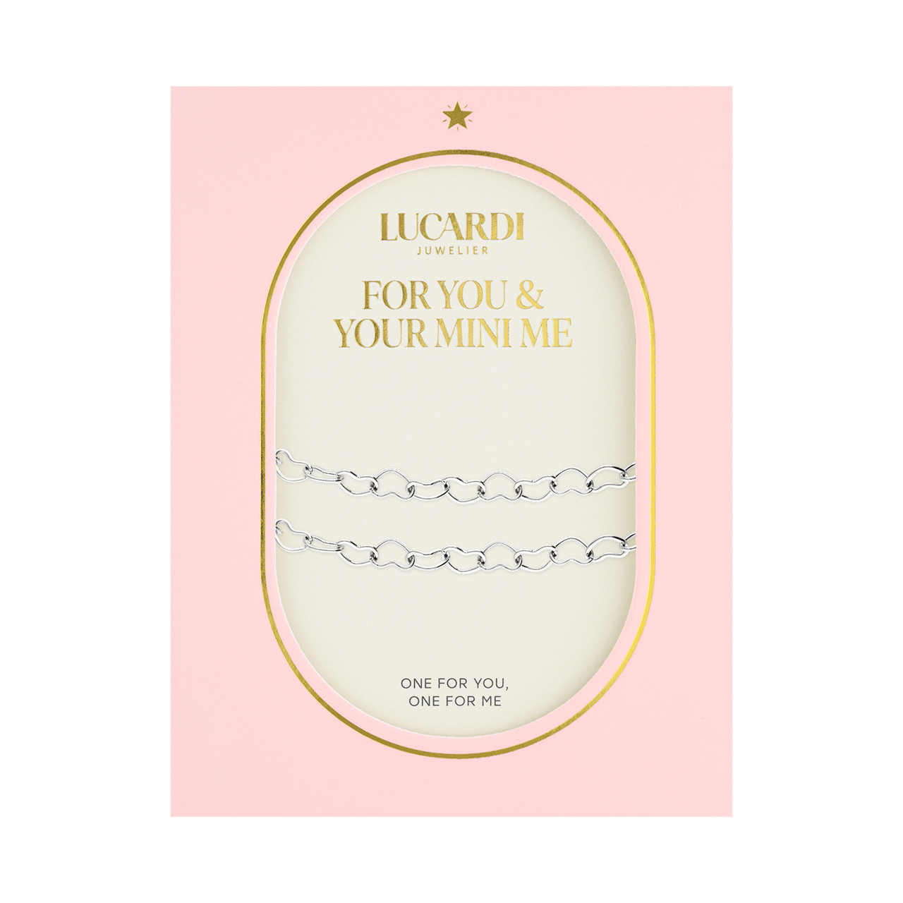 Stainless steel armbanden Moeder/Dochter hart