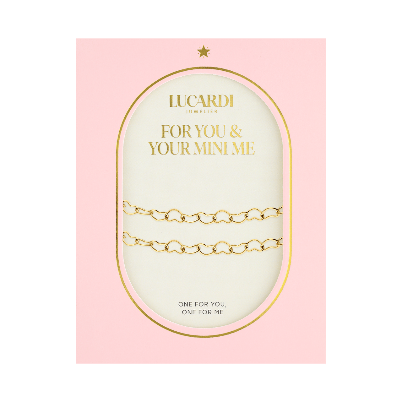 Stalen goldplated armbanden set hart voor dames