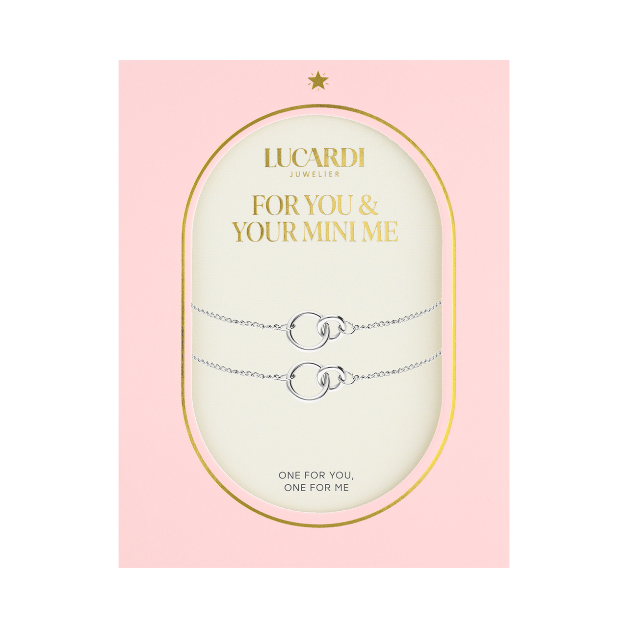 Stainless steel armbanden Moeder/Dochter 2 cirkels