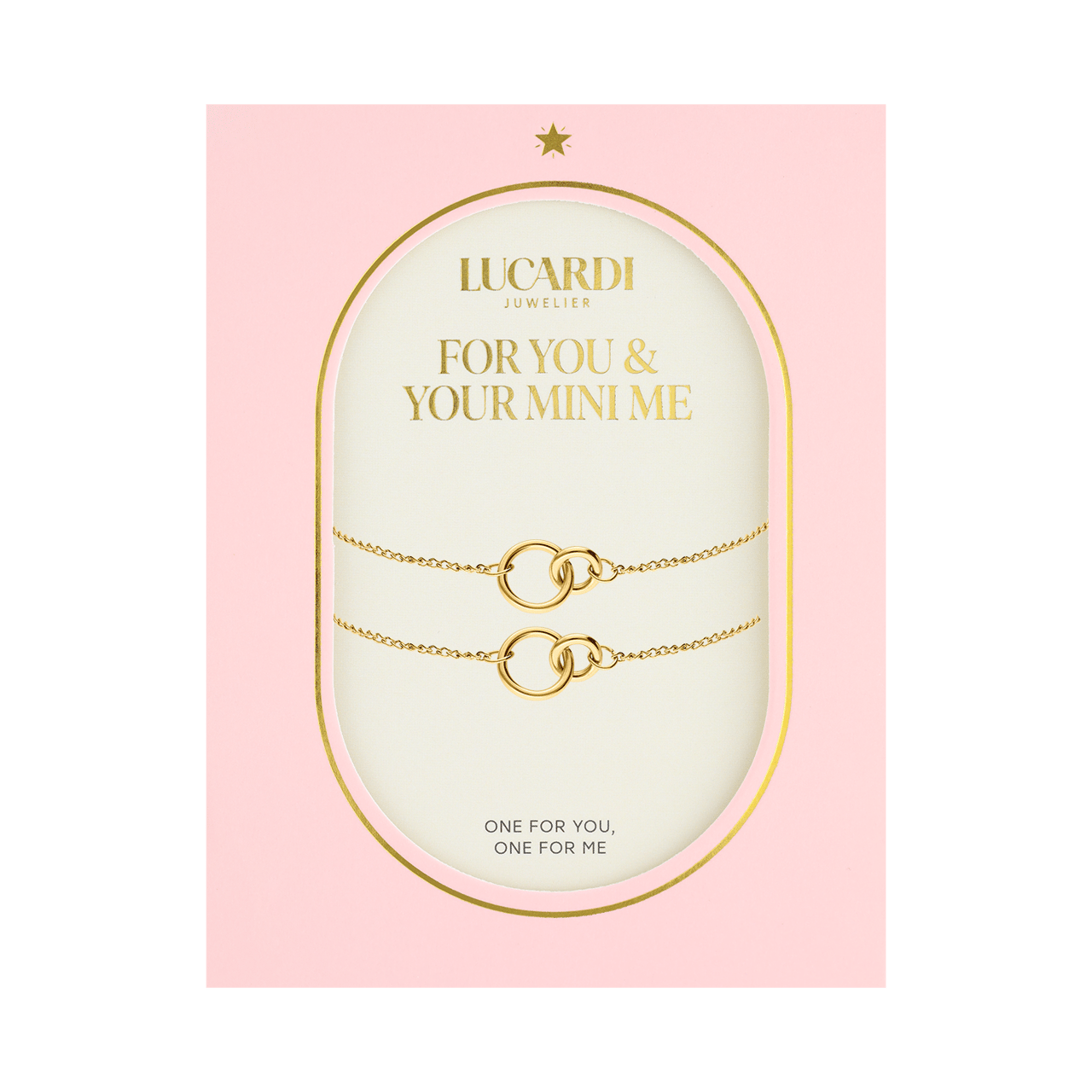 Stainless steel goldplated armbanden set voor dames