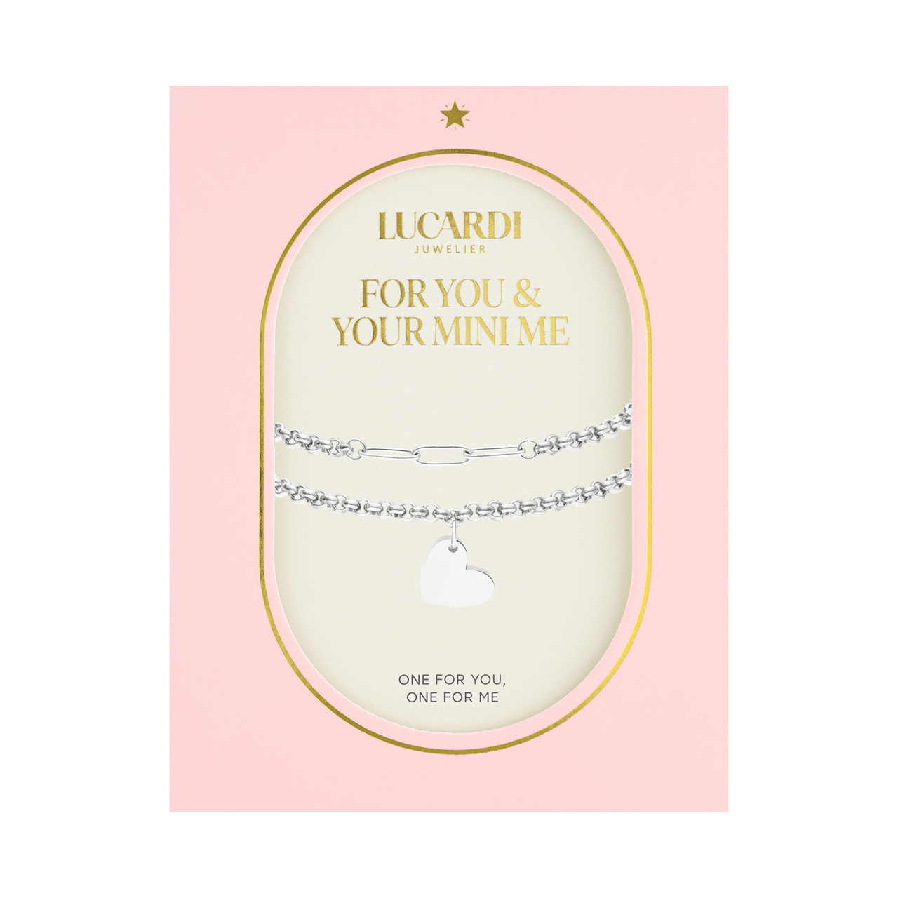 Stainless steel armbanden Moeder/Dochter hart closed forever