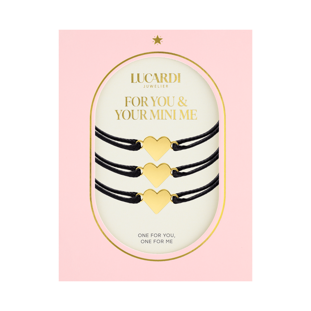 Stainless steel goldplated set koordarmbanden hart voor dames