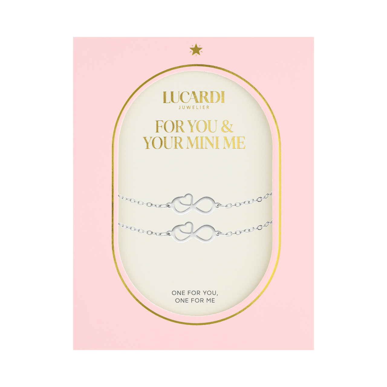 Stainless steel armbanden Moeder/Dochter infinity/hart