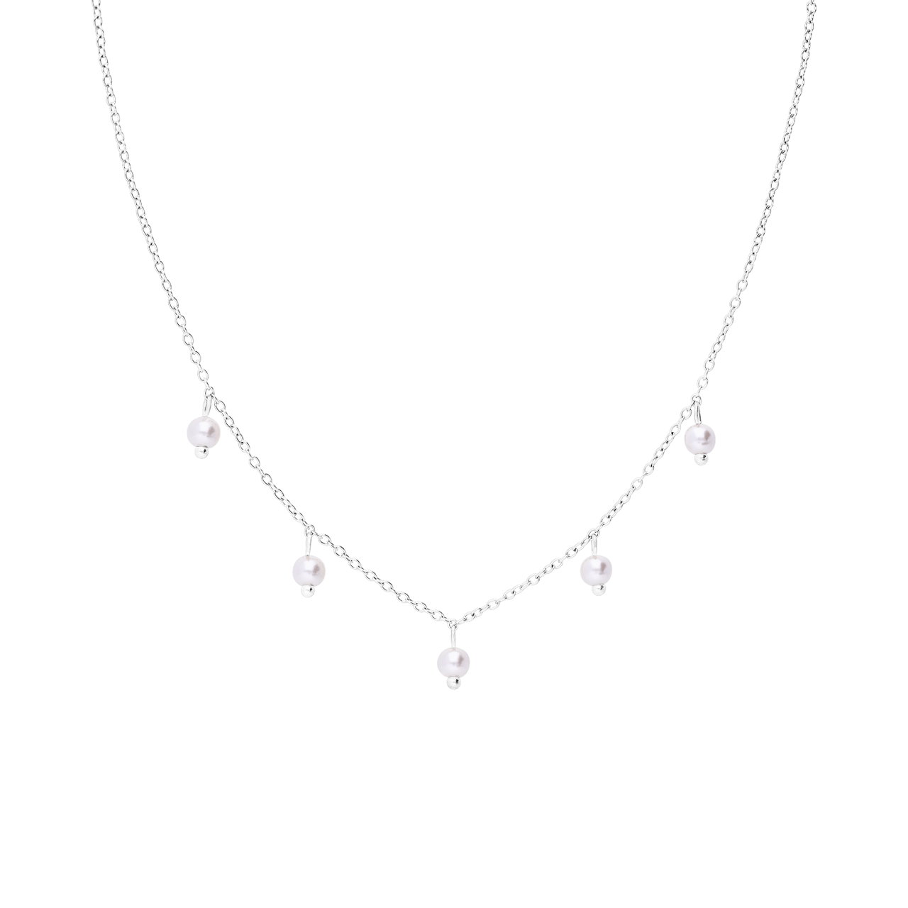Myla stalen ketting met parels voor dames