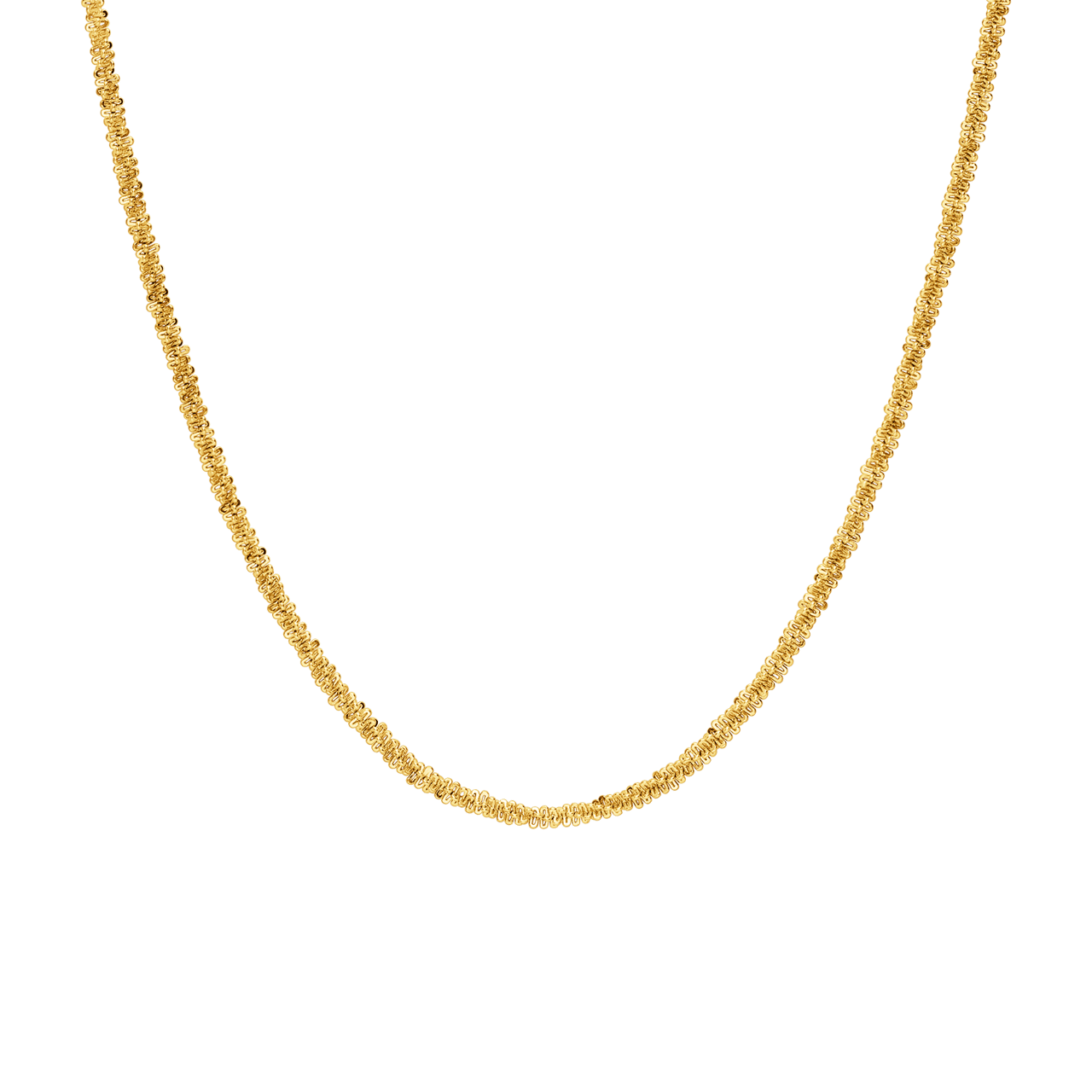 Myla stainless steel goldplated ketting met schakel gedraaid voor dames
