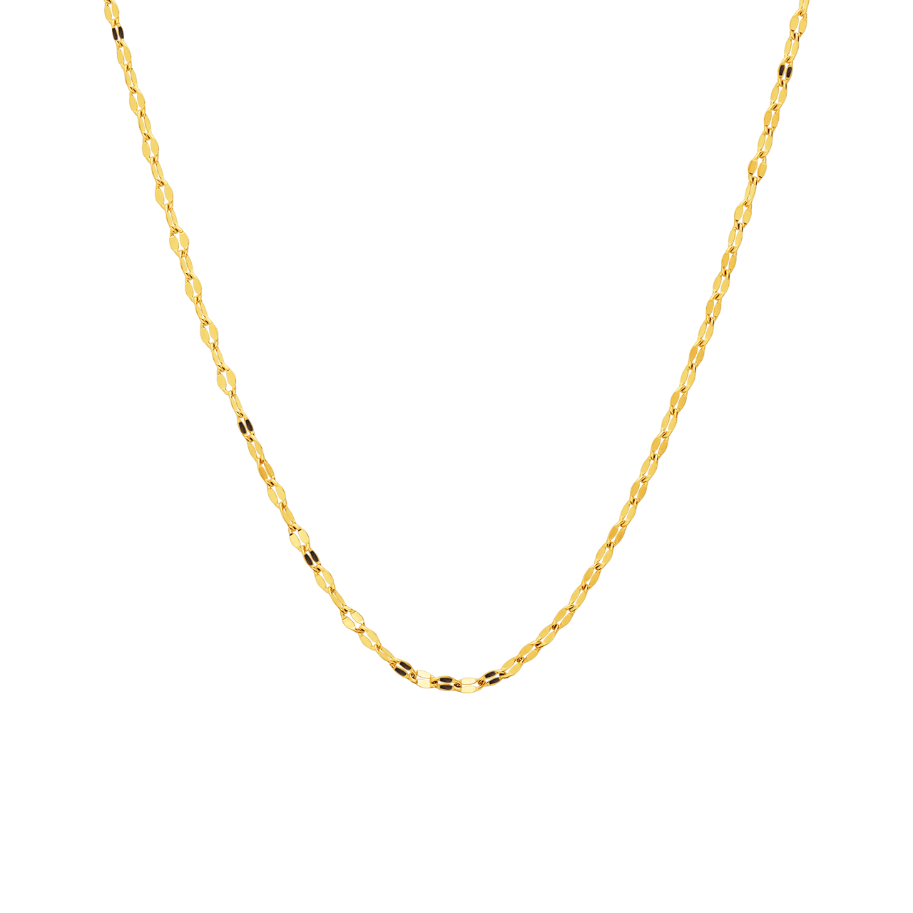 Myla stainless steel goldplated ketting met schakel voor dames