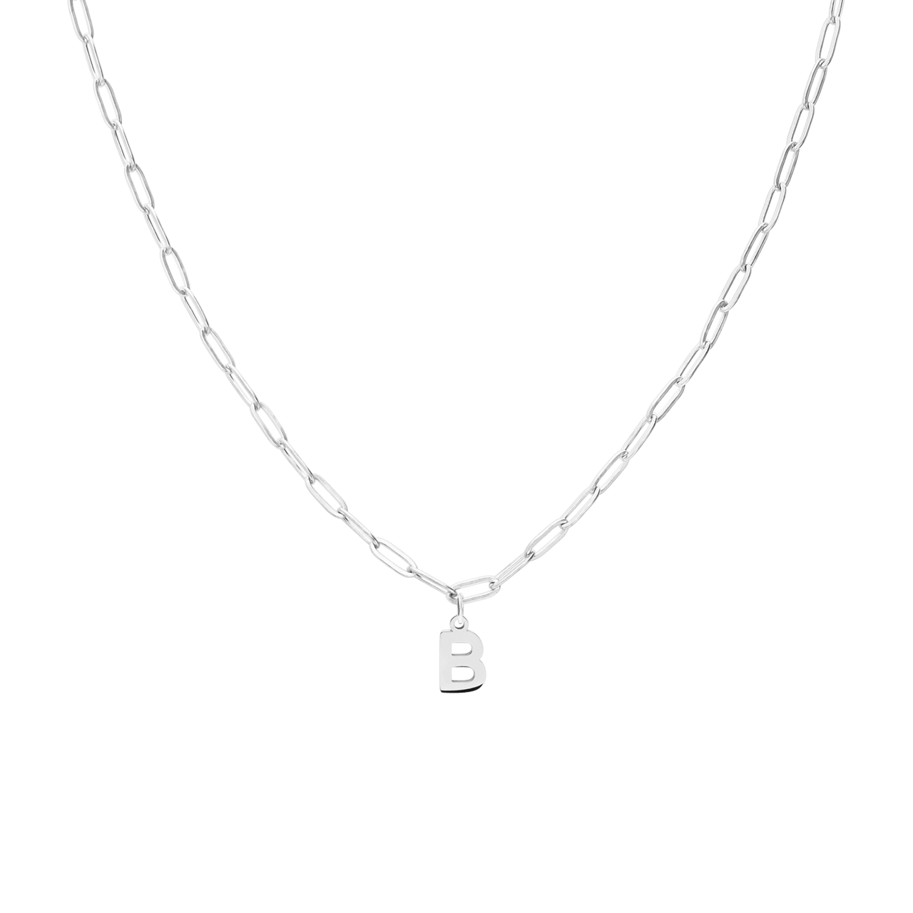 Stalen ketting closed forever met letter B