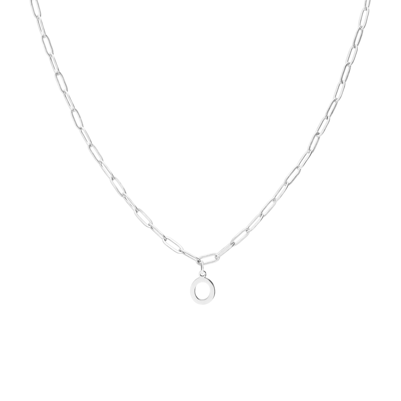 Stalen ketting closed forever met letter O