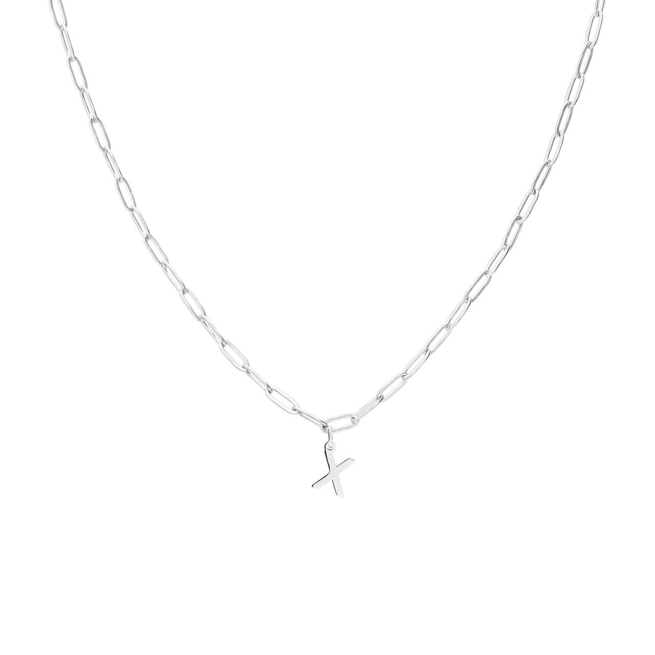Stalen ketting closed forever met letter X