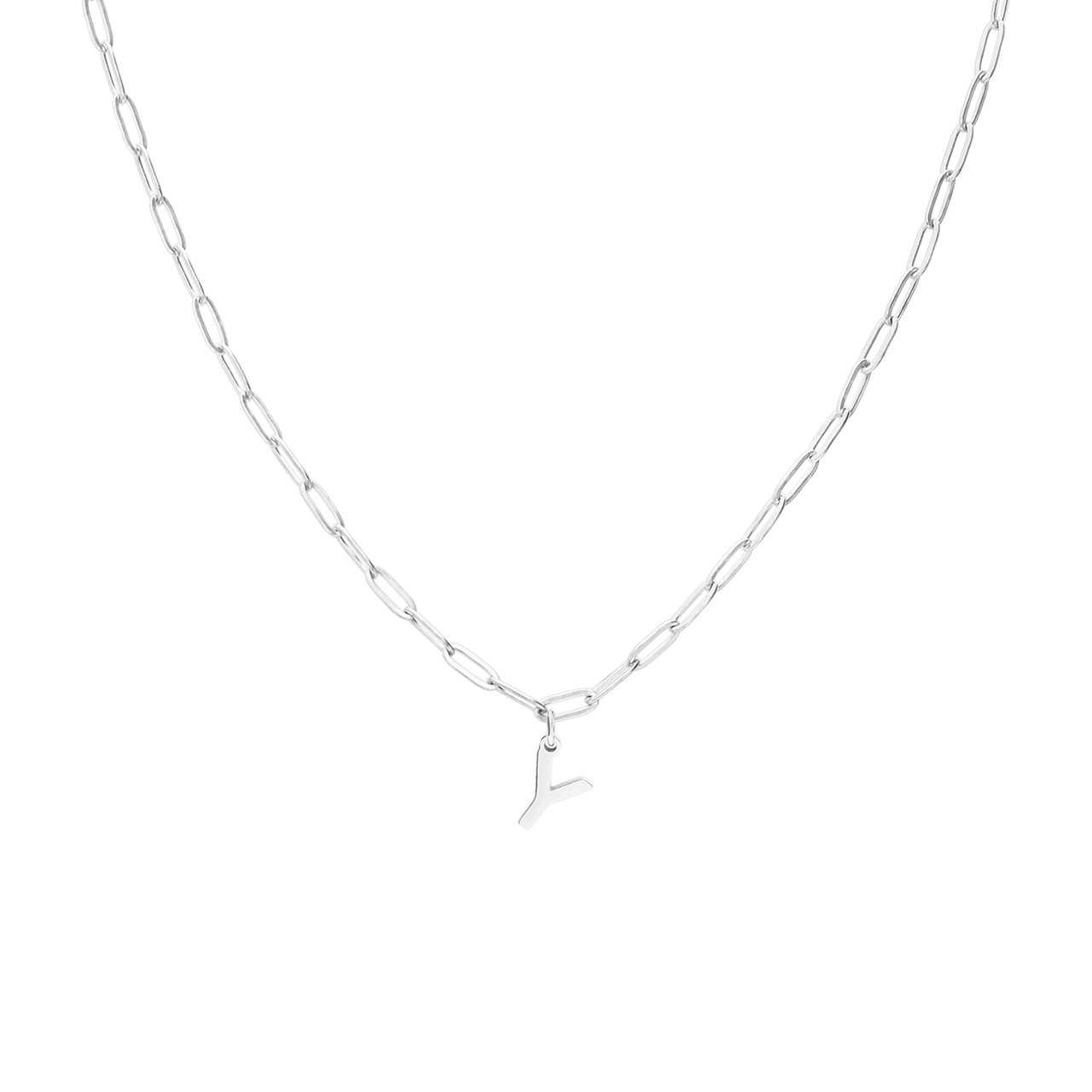 Stalen ketting closed forever met letter Y