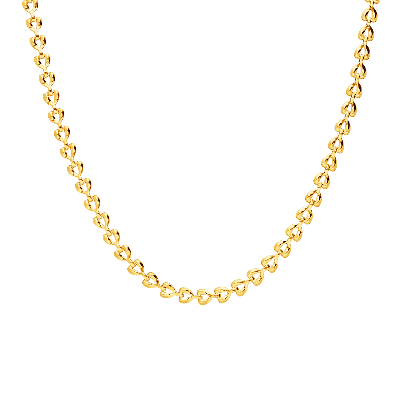 Myla stainless steel goldplated ketting met hart voor dames