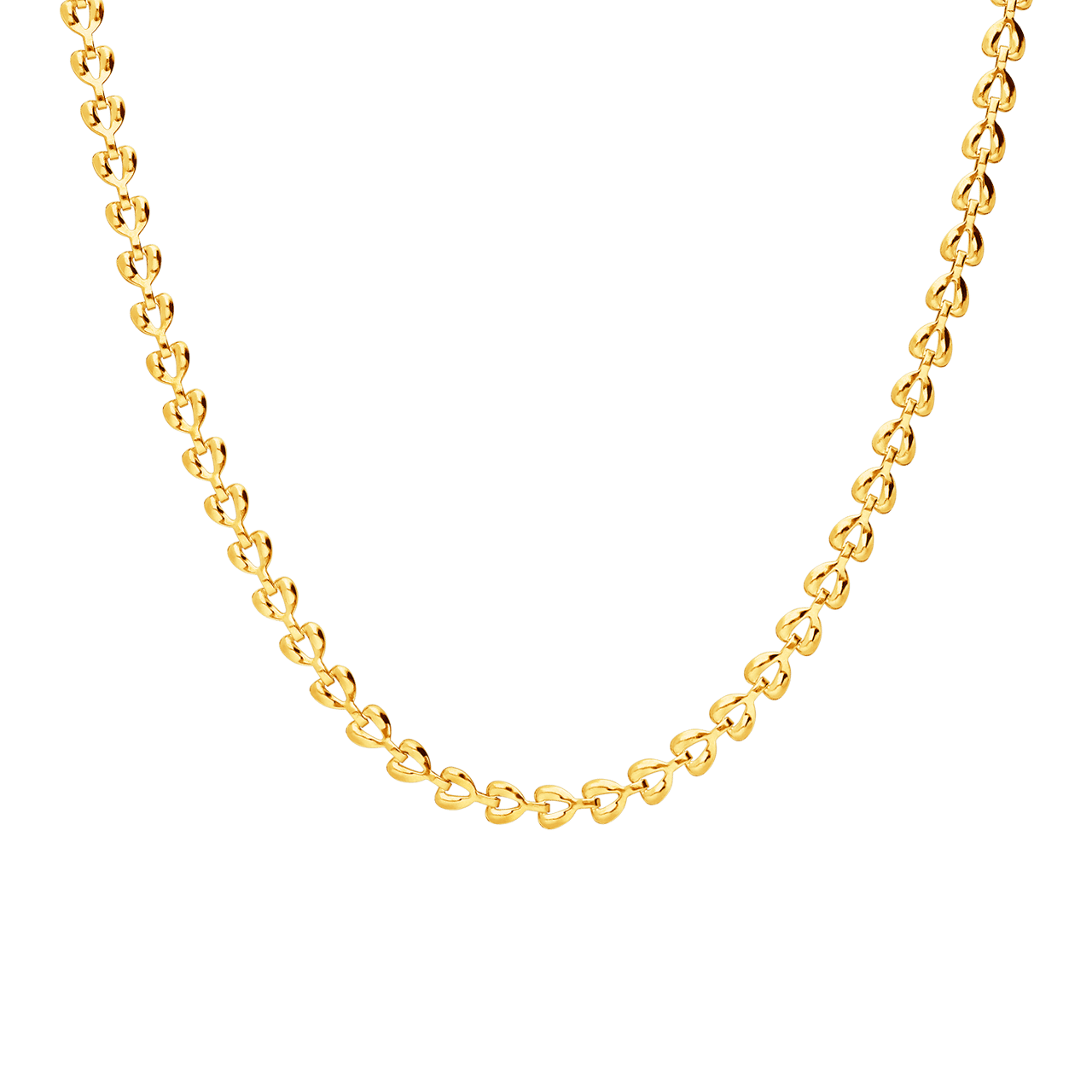 Stalen goldplated ketting voor dames
