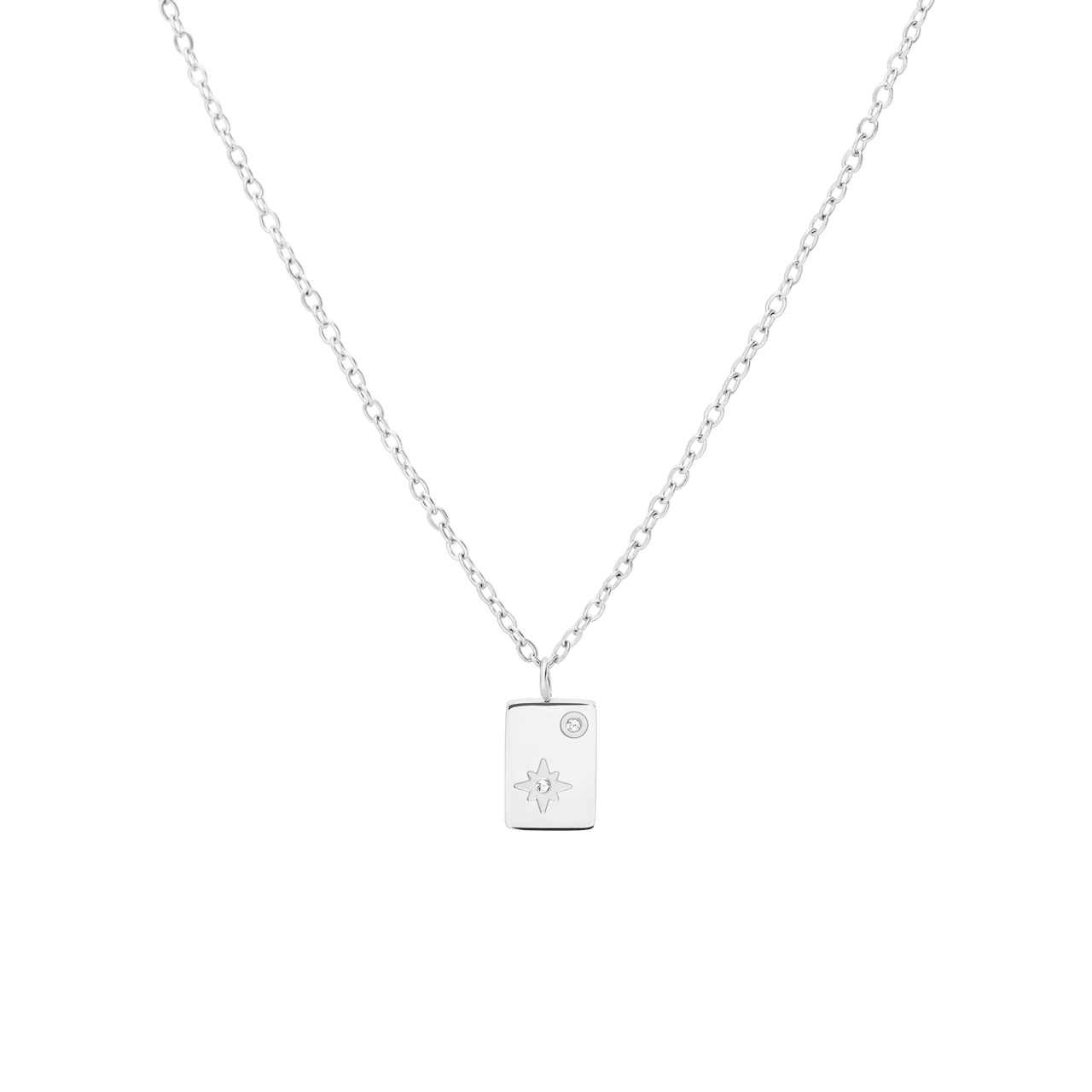 Myla stainless steel ketting met ster en zirkonia voor dames