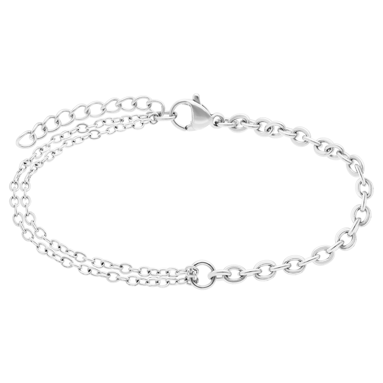 Stainless steel armband met anker schakel