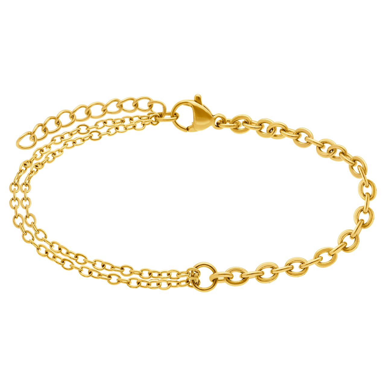 Armband aus Edelstahl, vergoldet, mit Ankerglied
