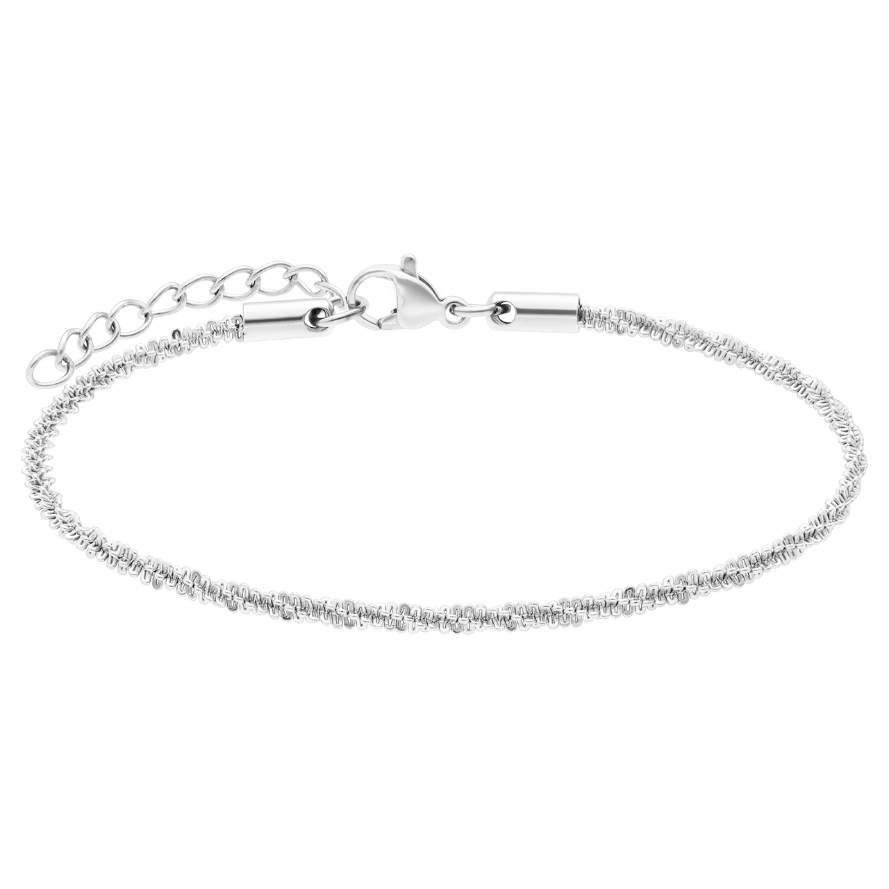 Stainless steel armband gedraaid